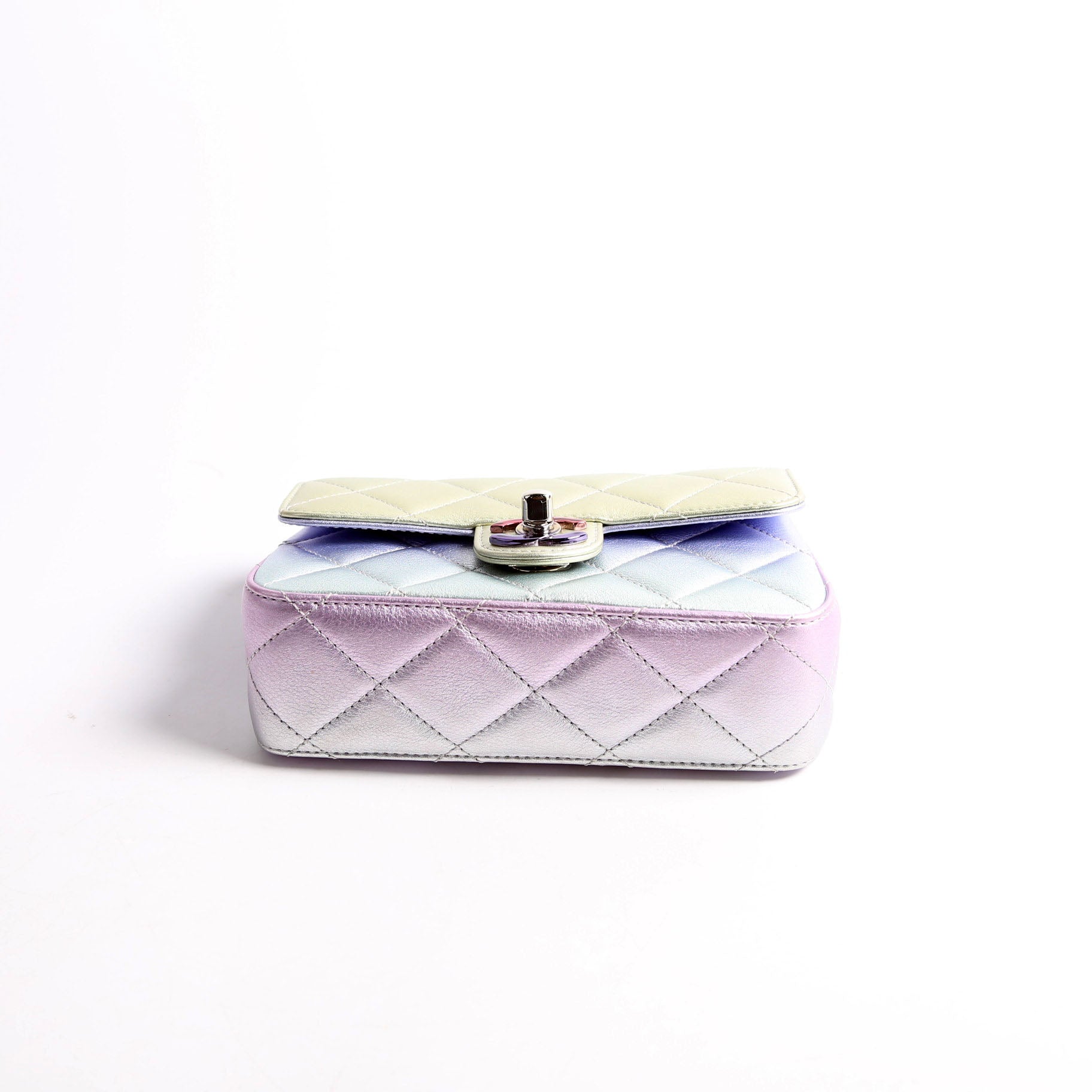 Chanel CC Chain Wristlet Clutch Metallic Lambskin RFID Multicolor