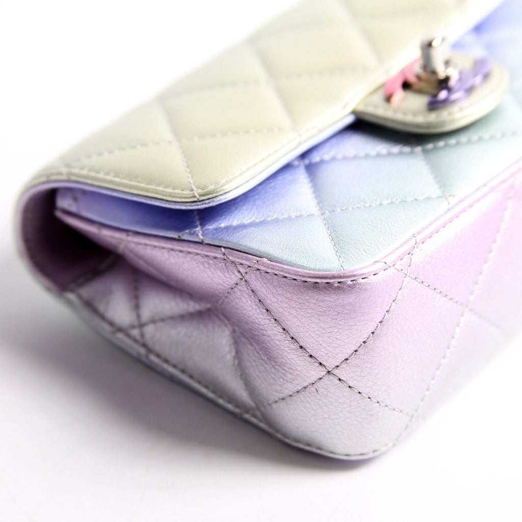 Chanel CC Chain Wristlet Clutch Metallic Lambskin RFID Multicolor