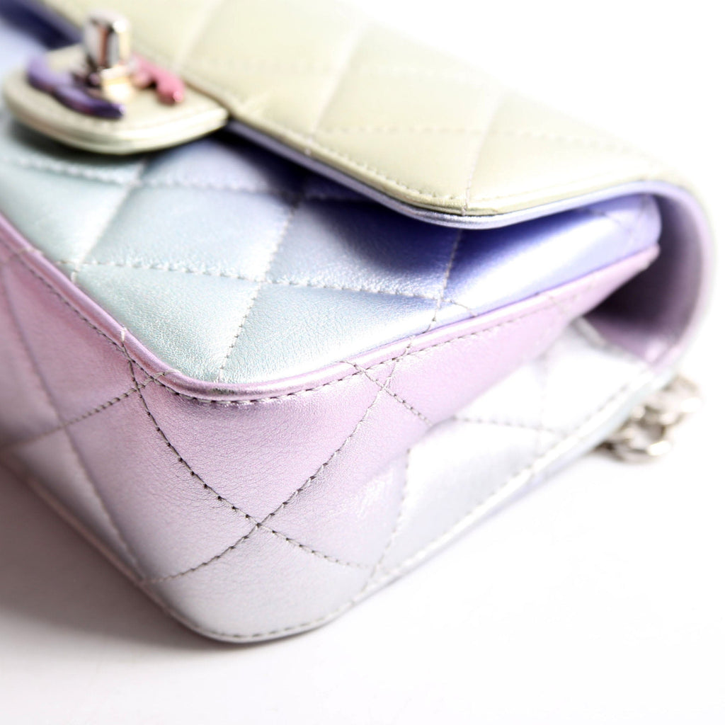 Chanel CC Chain Wristlet Clutch Metallic Lambskin RFID Multicolor