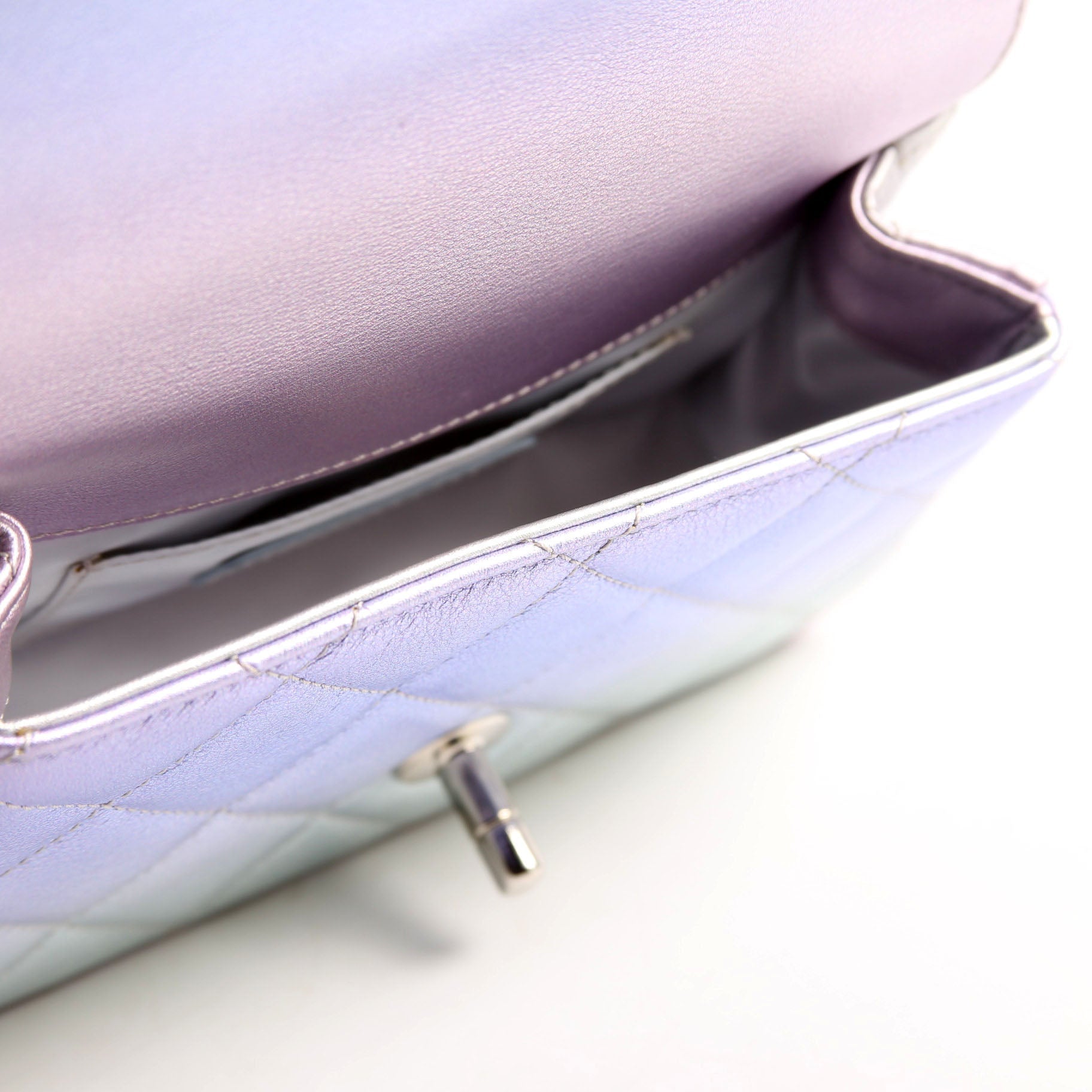 Chanel CC Chain Wristlet Clutch Metallic Lambskin RFID Multicolor