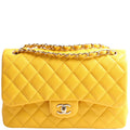 Chanel Classic Flap Jumbo Caviar 25-28M Yellow