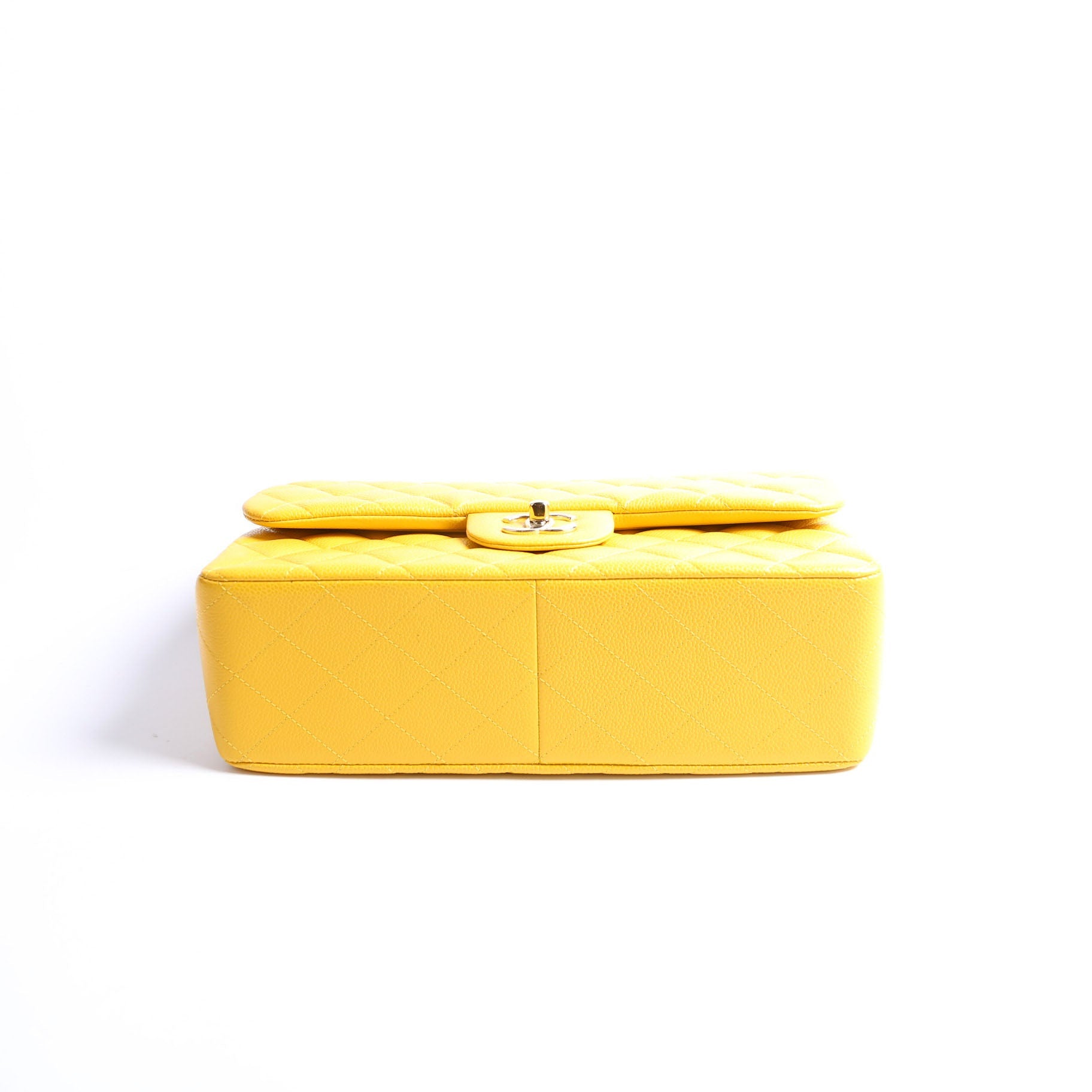 Chanel Classic Flap Jumbo Caviar 25-28M Yellow