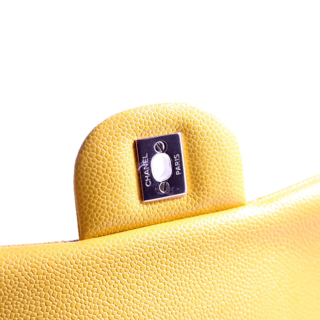 Chanel Classic Flap Jumbo Caviar 25-28M Yellow