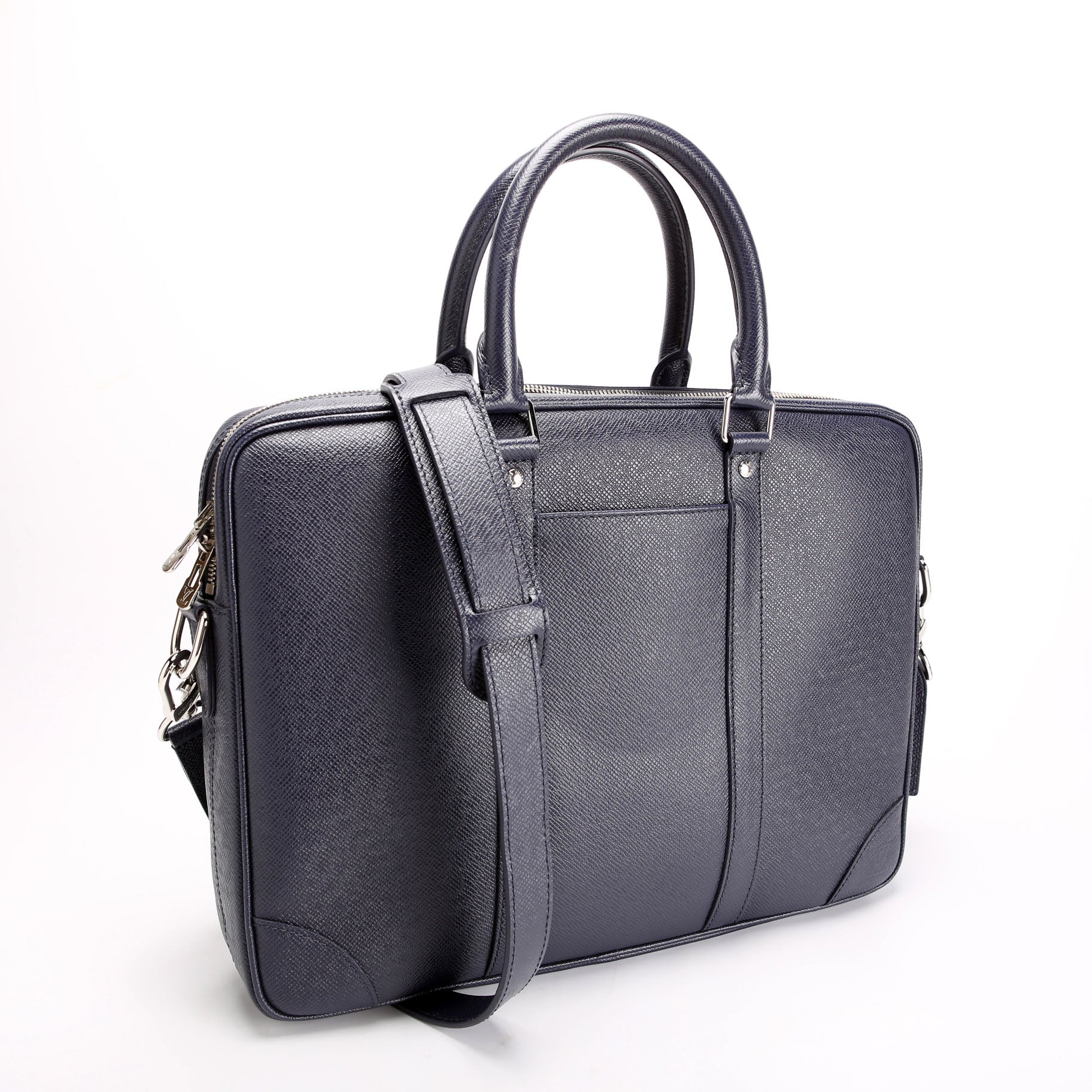 Louis Vuitton Porte Documents Voyage PM Taiga Navy