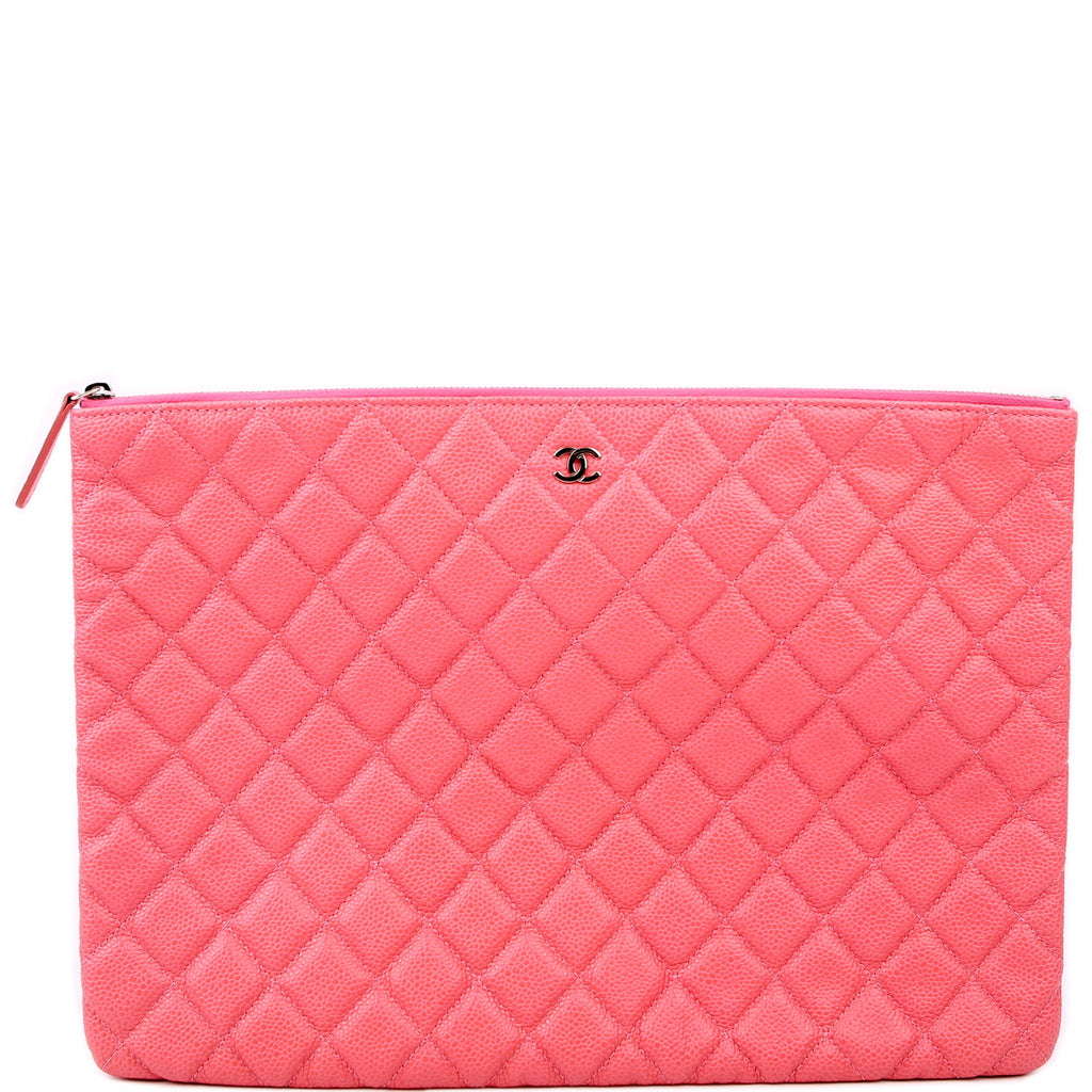 Chanel O Case Large Caviar Pink
