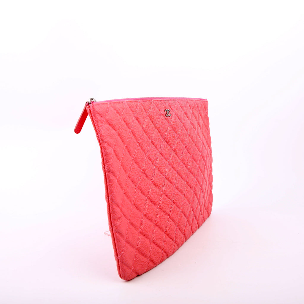 Chanel O Case Large Caviar Pink