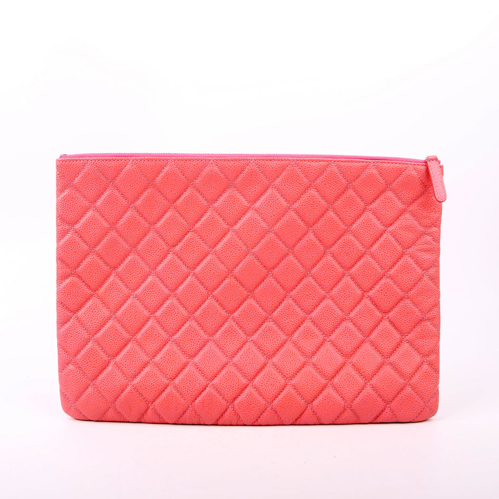 Chanel O Case Large Caviar Pink