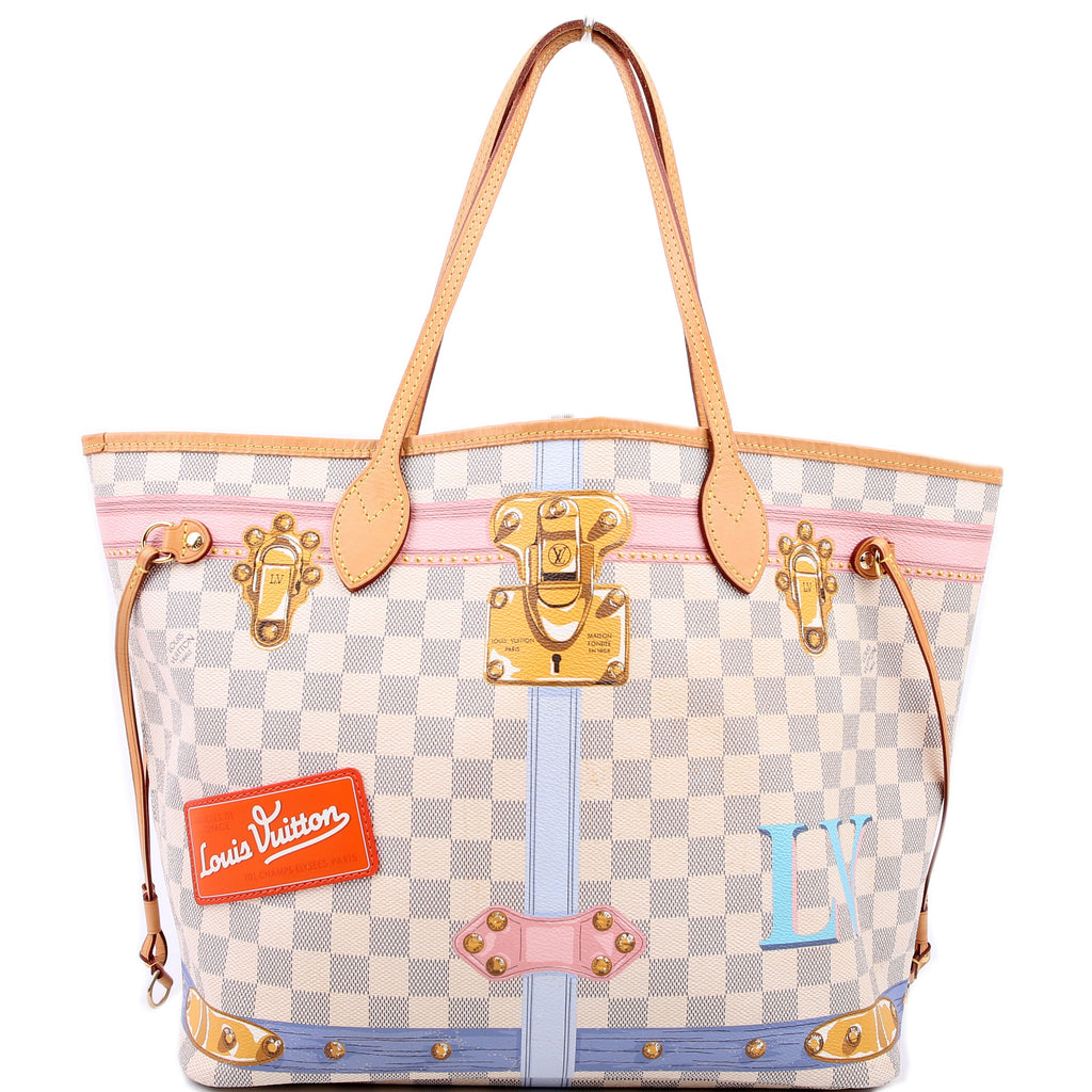 Louis Vuitton Neverfull MM Summer Trunks Damier Azur