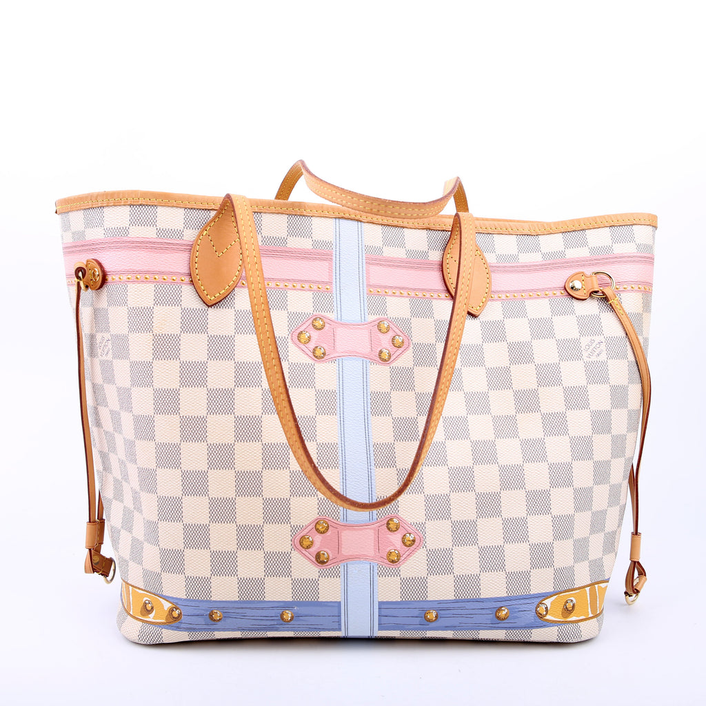 Louis Vuitton Neverfull MM Summer Trunks Damier Azur