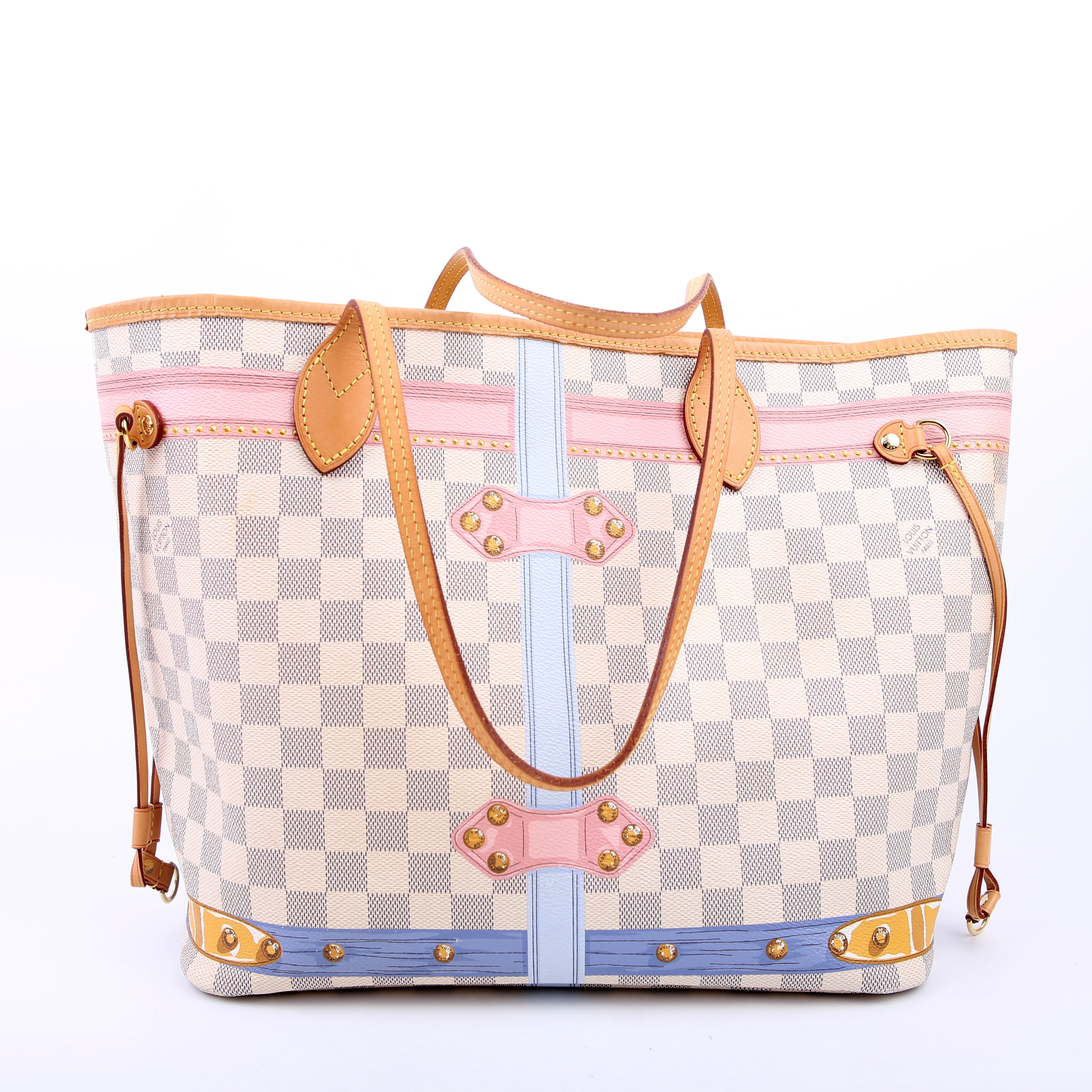 Louis Vuitton Neverfull MM Summer Trunks Damier Azur
