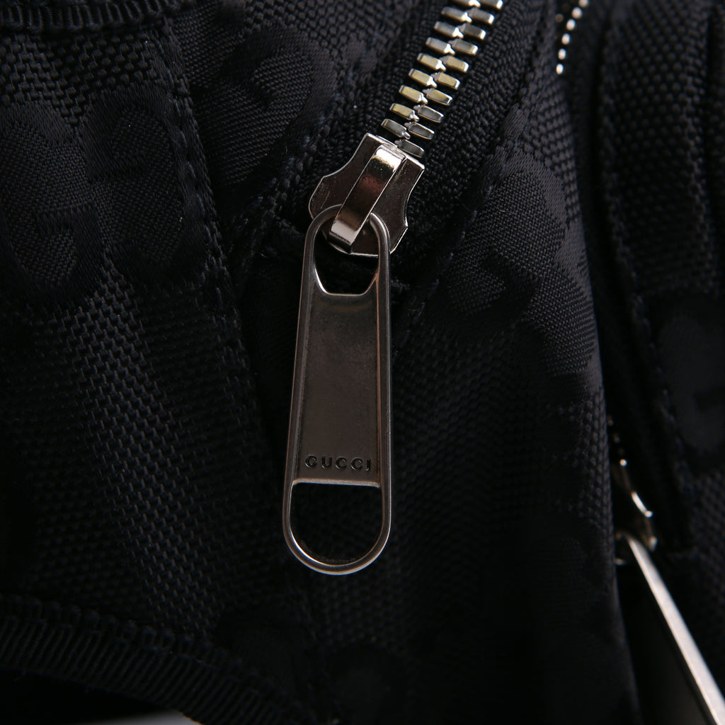 Gucci 739372 Nylon Off the Grid Logo Belt Bag Black