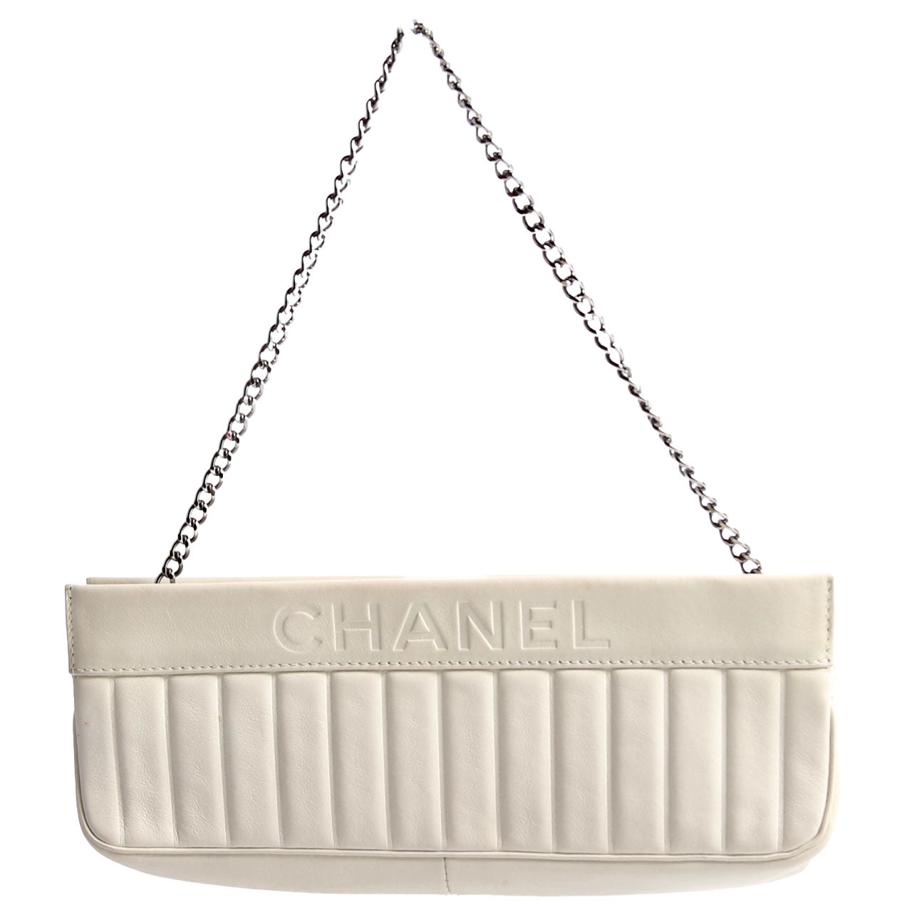 Chanel Vertical Quitl Lax Bag Small 8M Ivory