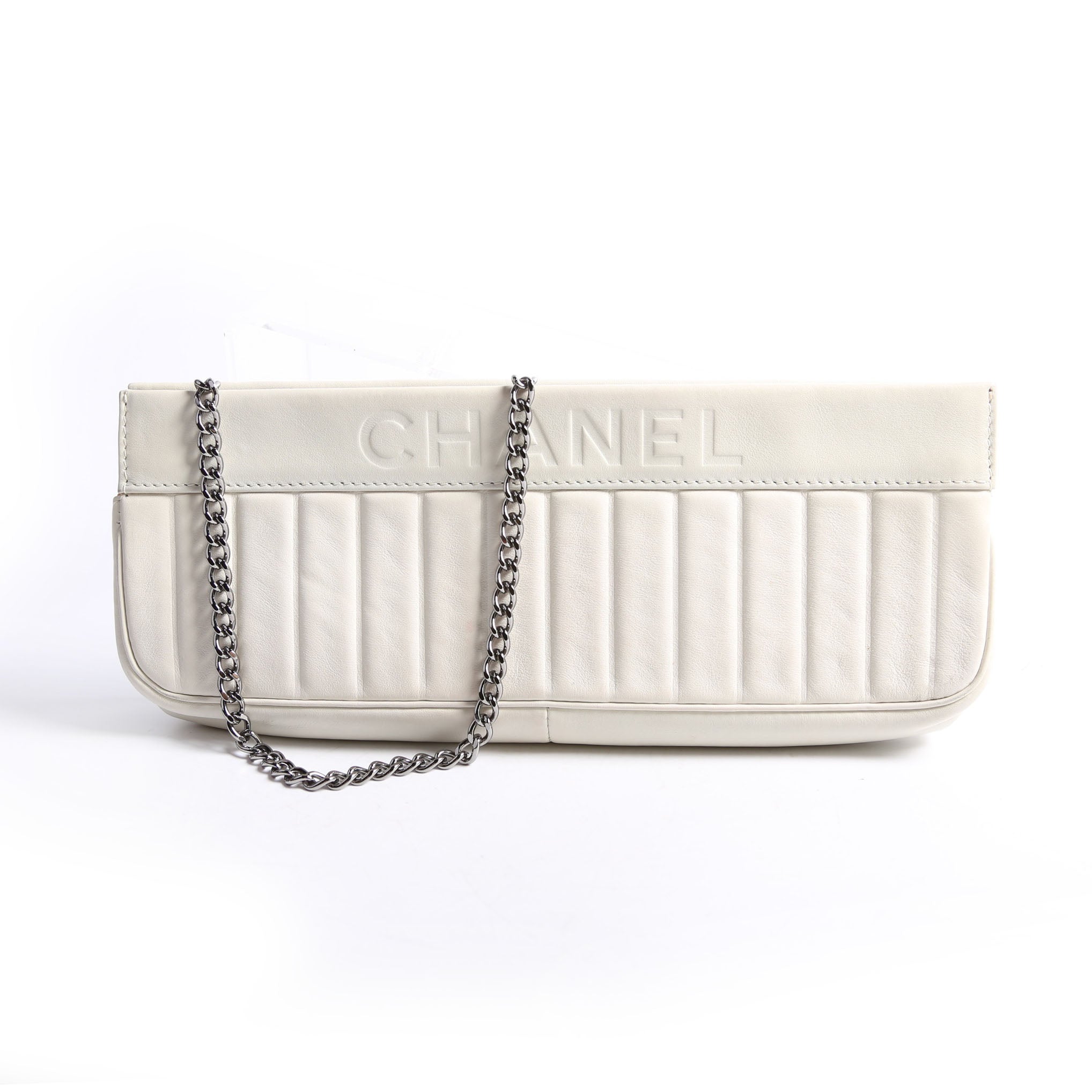 Chanel Vertical Quitl Lax Bag Small 8M Ivory