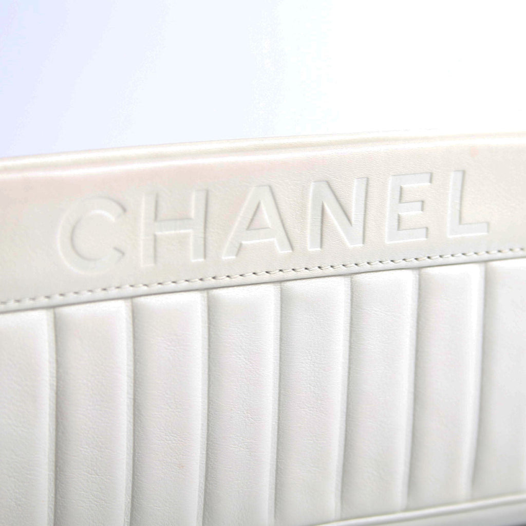 Chanel Vertical Quitl Lax Bag Small 8M Ivory