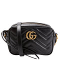 Gucci 448065 Marmont Mini Camera Bag Black