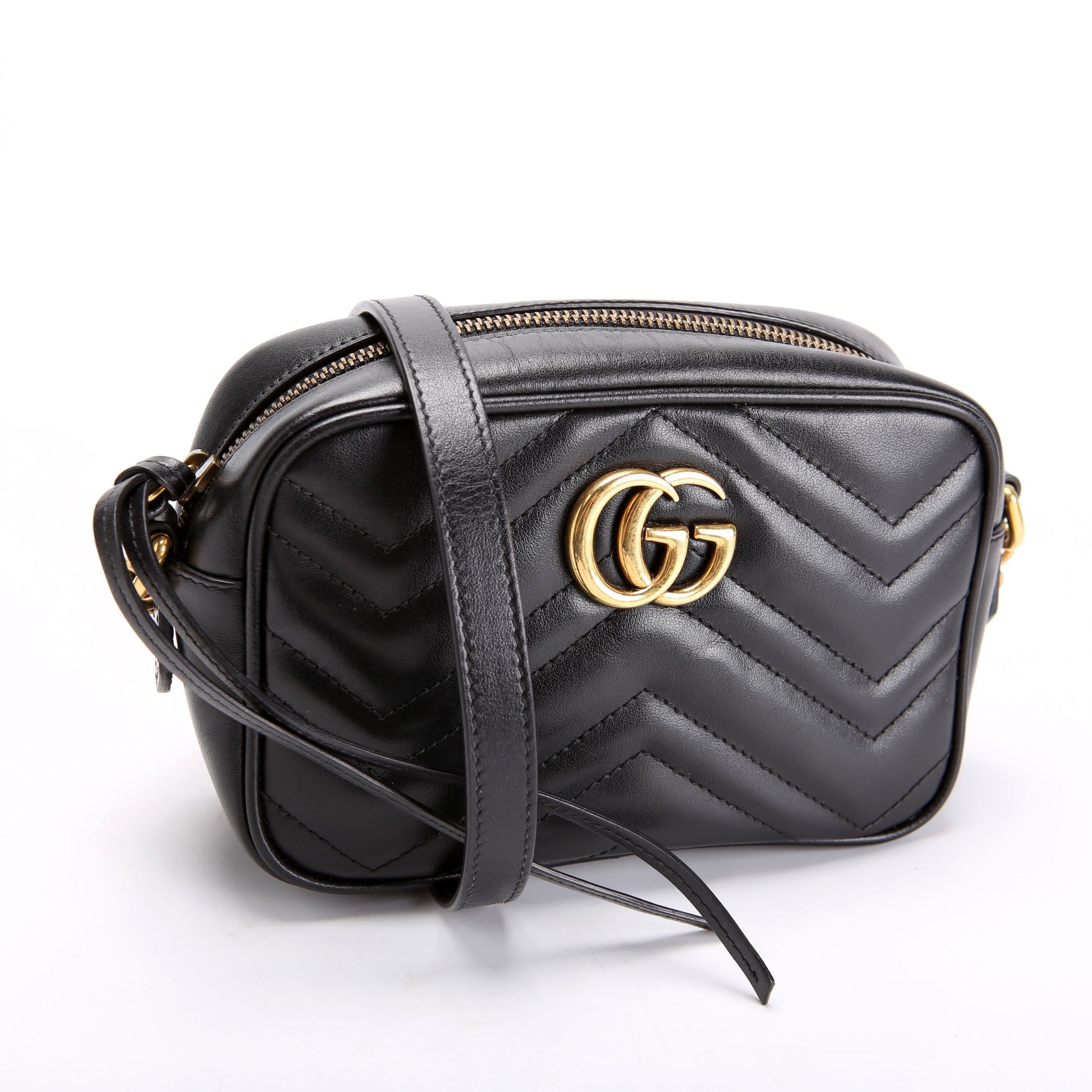 Gucci 448065 Marmont Mini Camera Bag Black