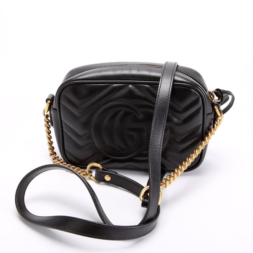 Gucci 448065 Marmont Mini Camera Bag Black