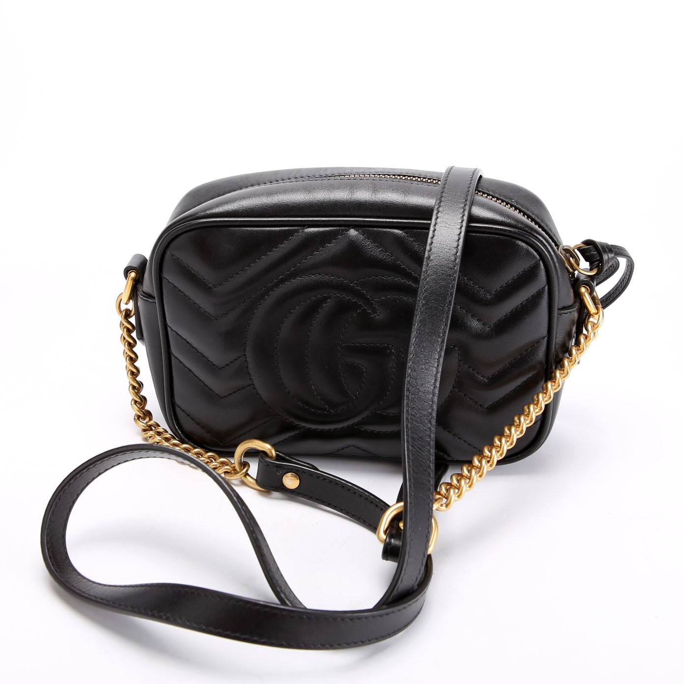 Gucci 448065 Marmont Mini Camera Bag Black