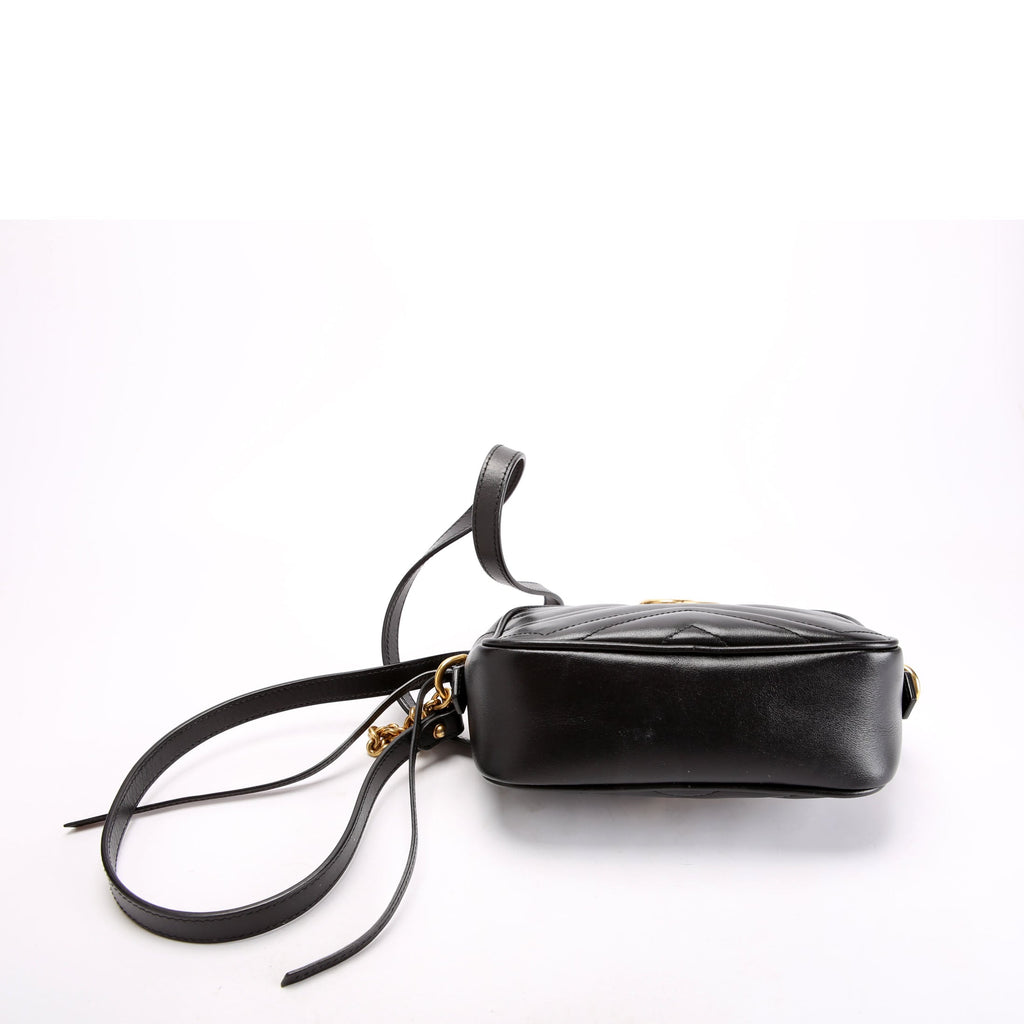 Gucci 448065 Marmont Mini Camera Bag Black