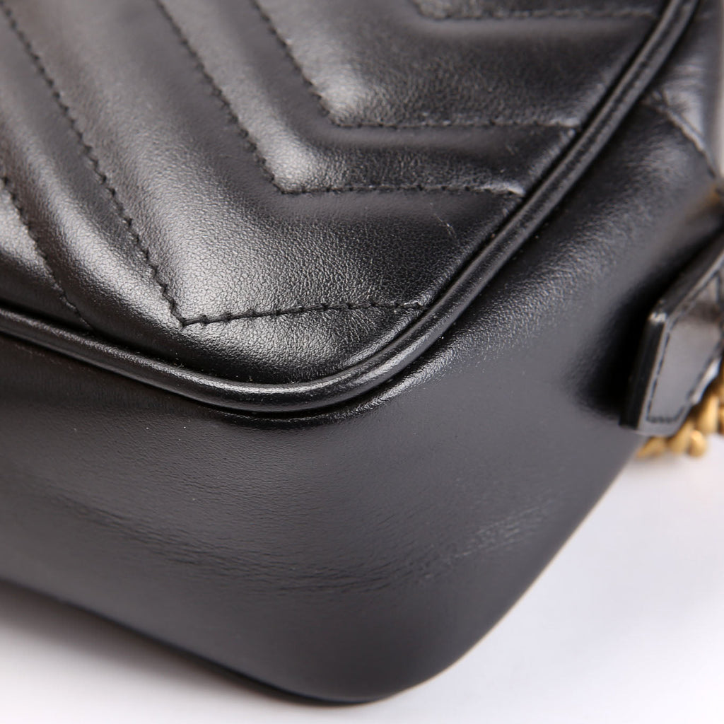Gucci 448065 Marmont Mini Camera Bag Black