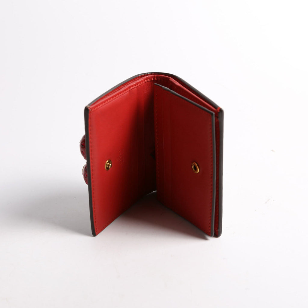 Gucci GG Supreme Cherries Card Case Red