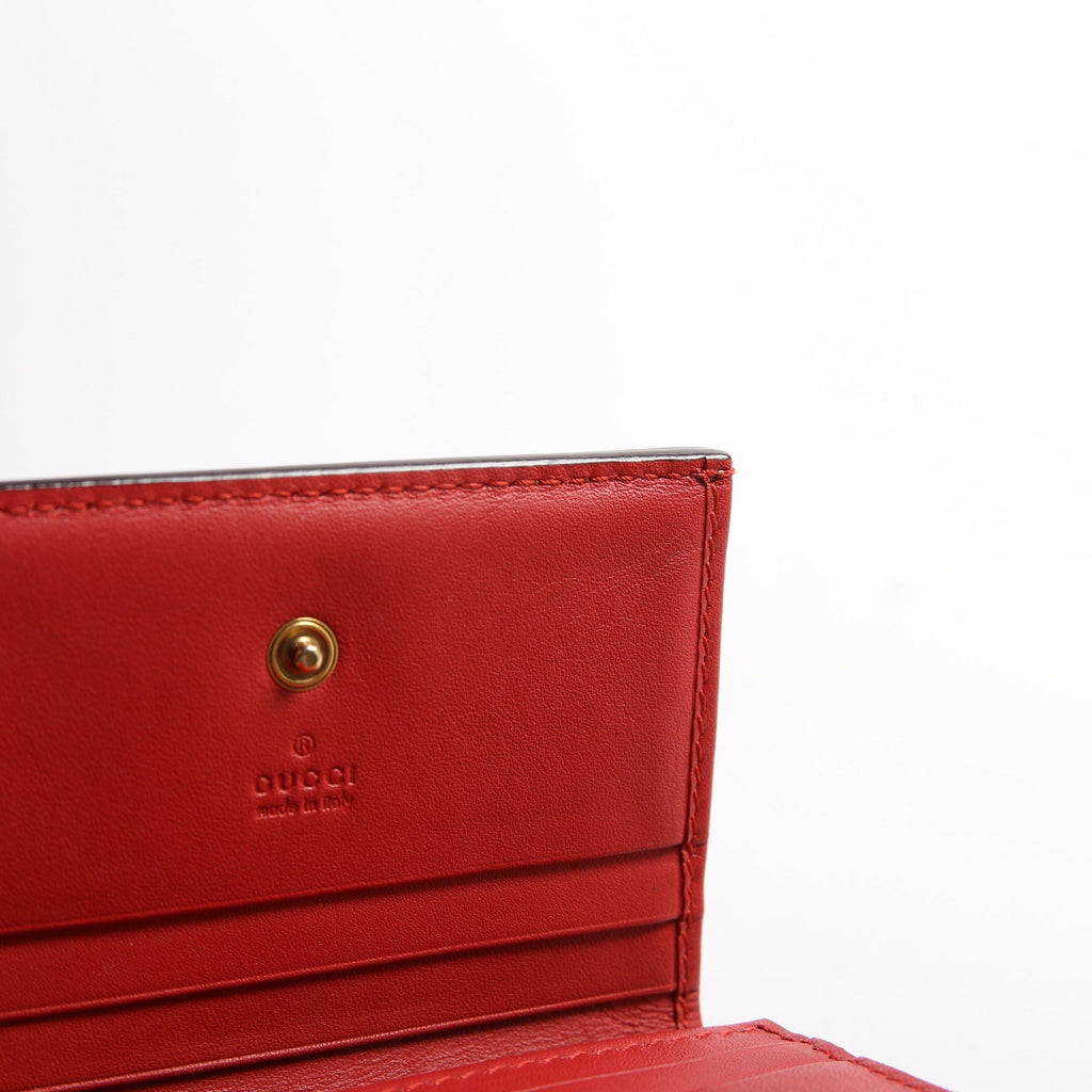 Gucci GG Supreme Cherries Card Case Red