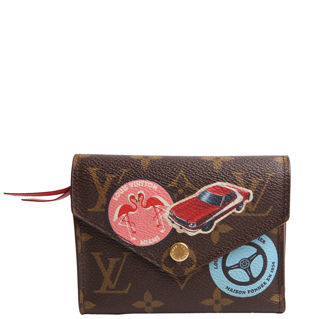 Louis Vuitton Victorine Wallet Monogram Patches Red