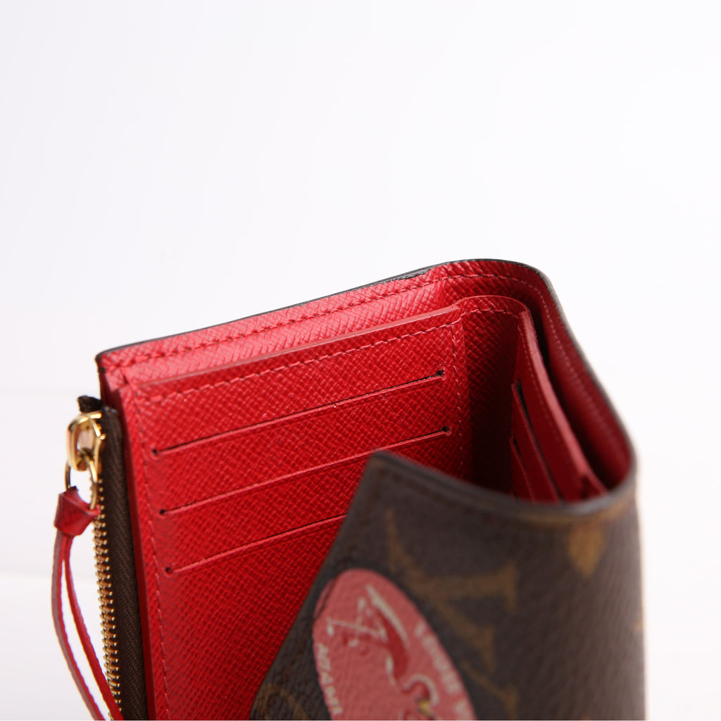 Louis Vuitton Victorine Wallet Monogram Patches Red