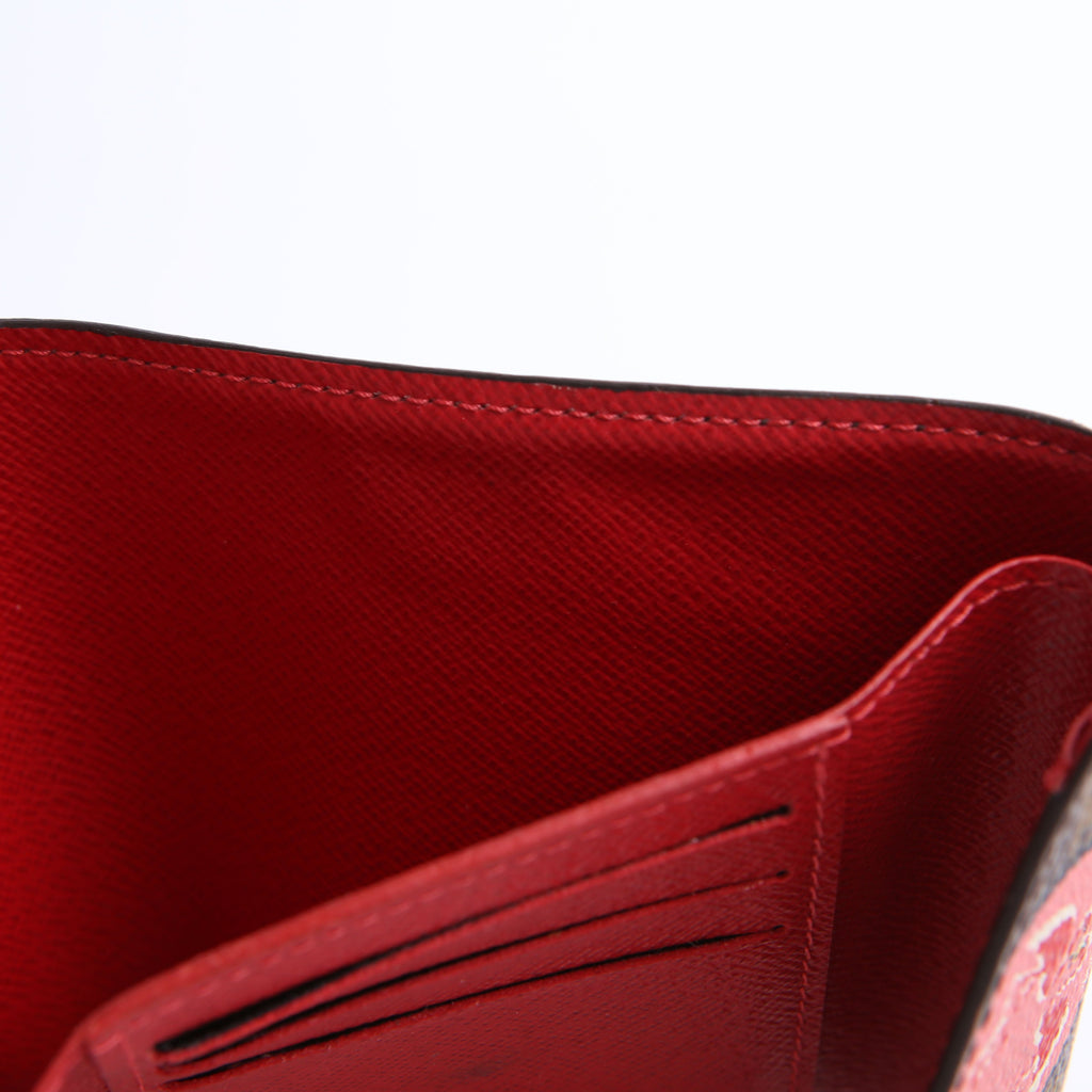 Louis Vuitton Victorine Wallet Monogram Patches Red