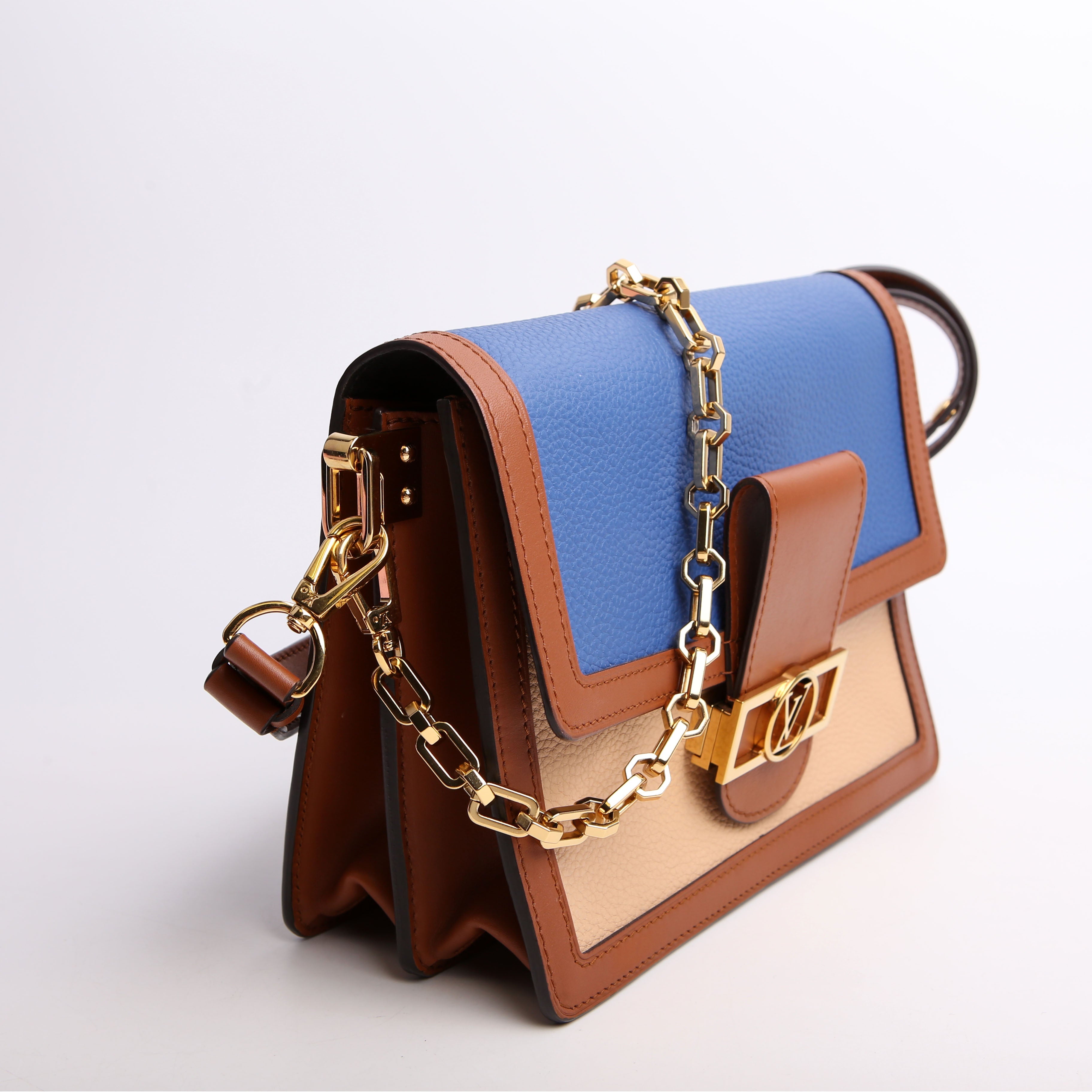 Louis Vuitton Dauphine Mini Taurillon Leather Brown/Blue