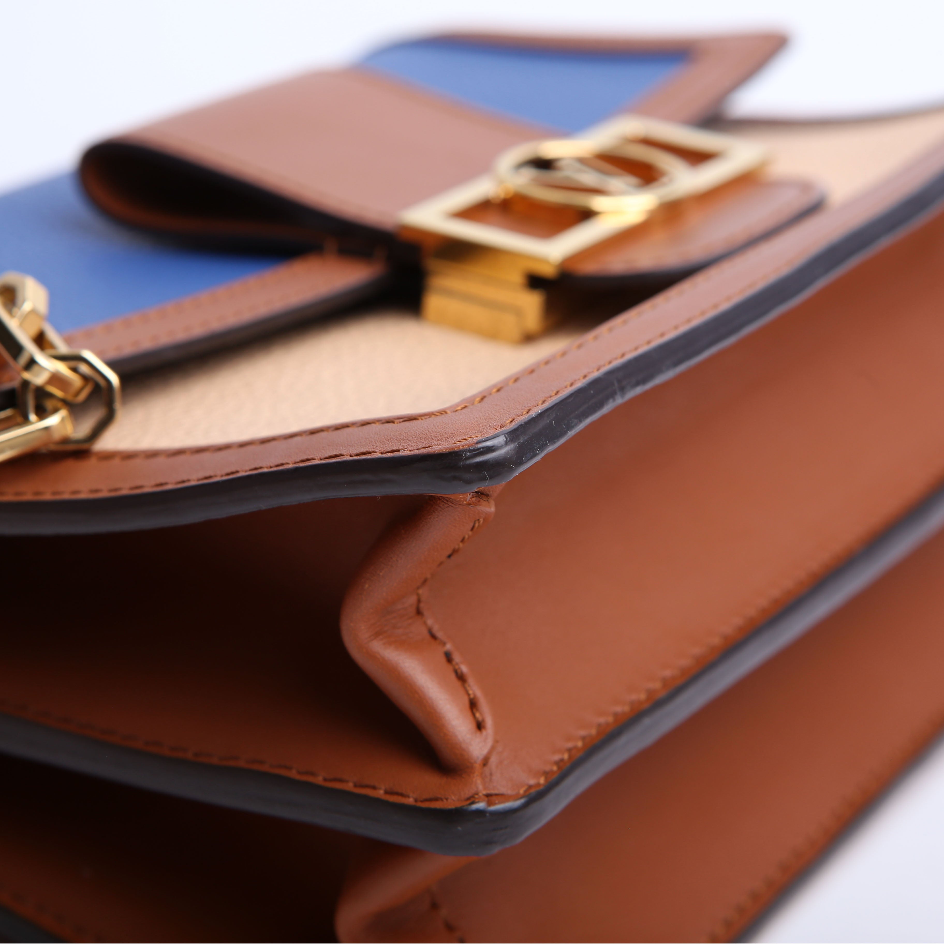 Louis Vuitton Dauphine Mini Taurillon Leather Brown/Blue