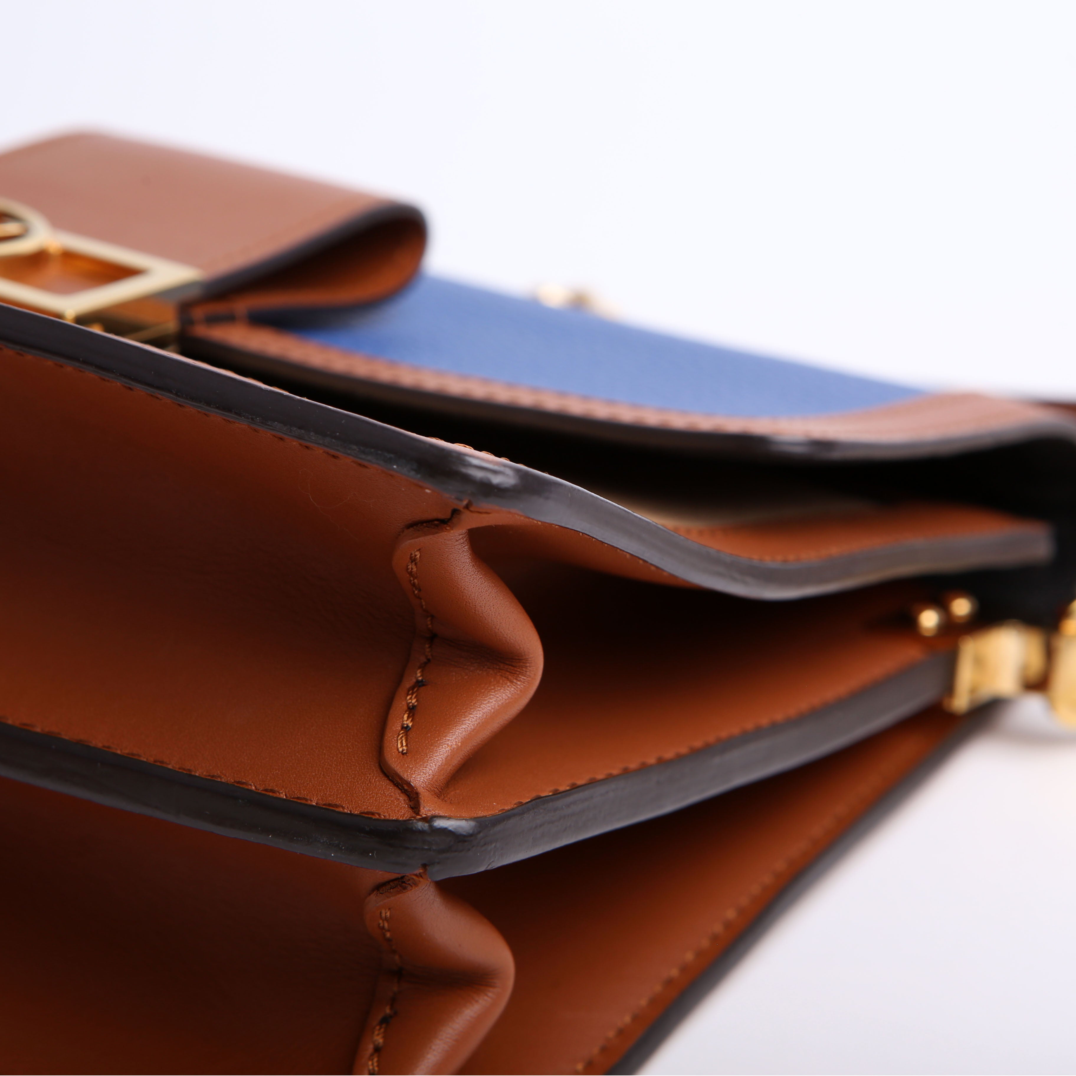Louis Vuitton Dauphine Mini Taurillon Leather Brown/Blue