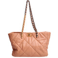 Chanel Chanel 19 Quilted Goatskin East/West Shopping Tote Nude