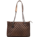 Chanel Rock in Rome Quilted Caviar Tote 23M Bronze
