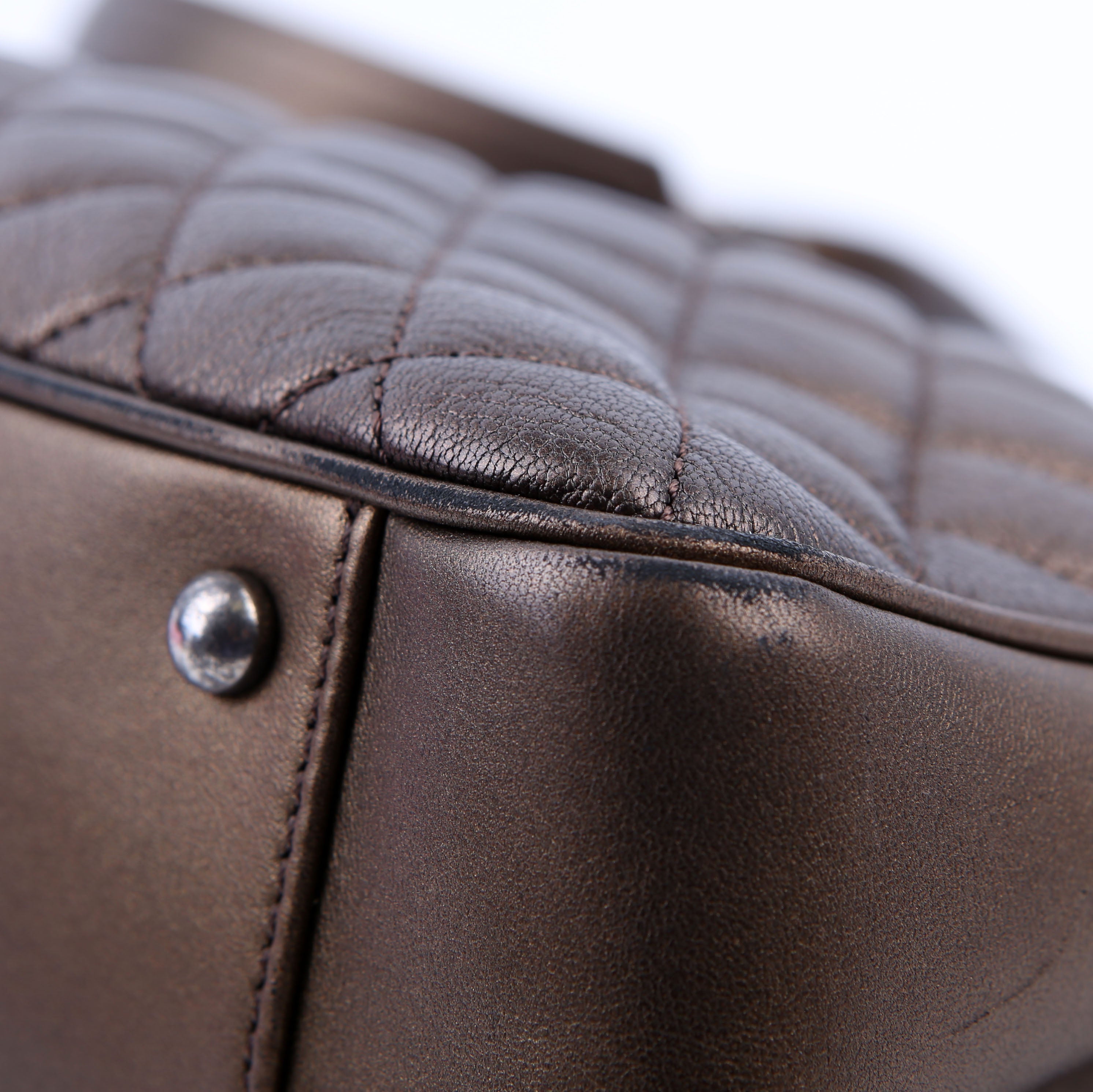 Chanel Rock in Rome Quilted Caviar Tote 23M Bronze