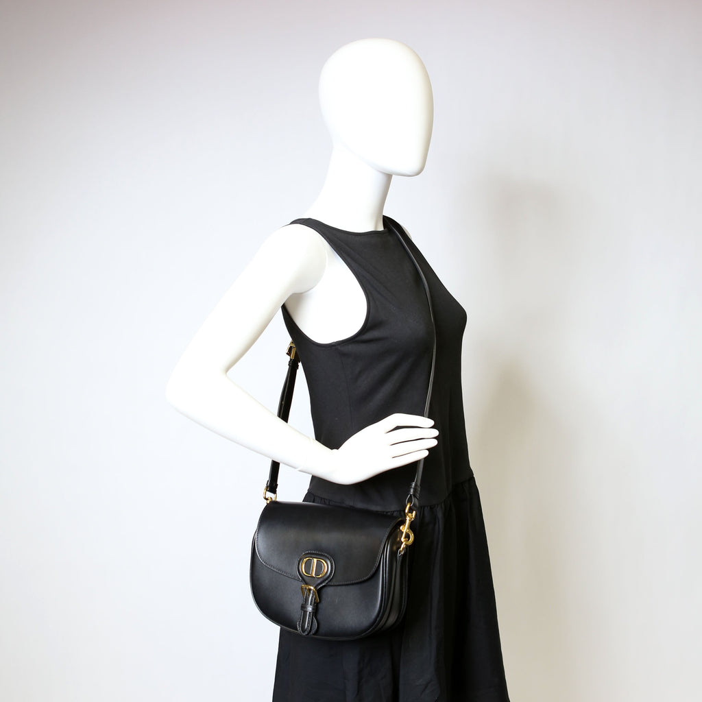 Christian Dior Bobby Bag Medium Grain Leather Black
