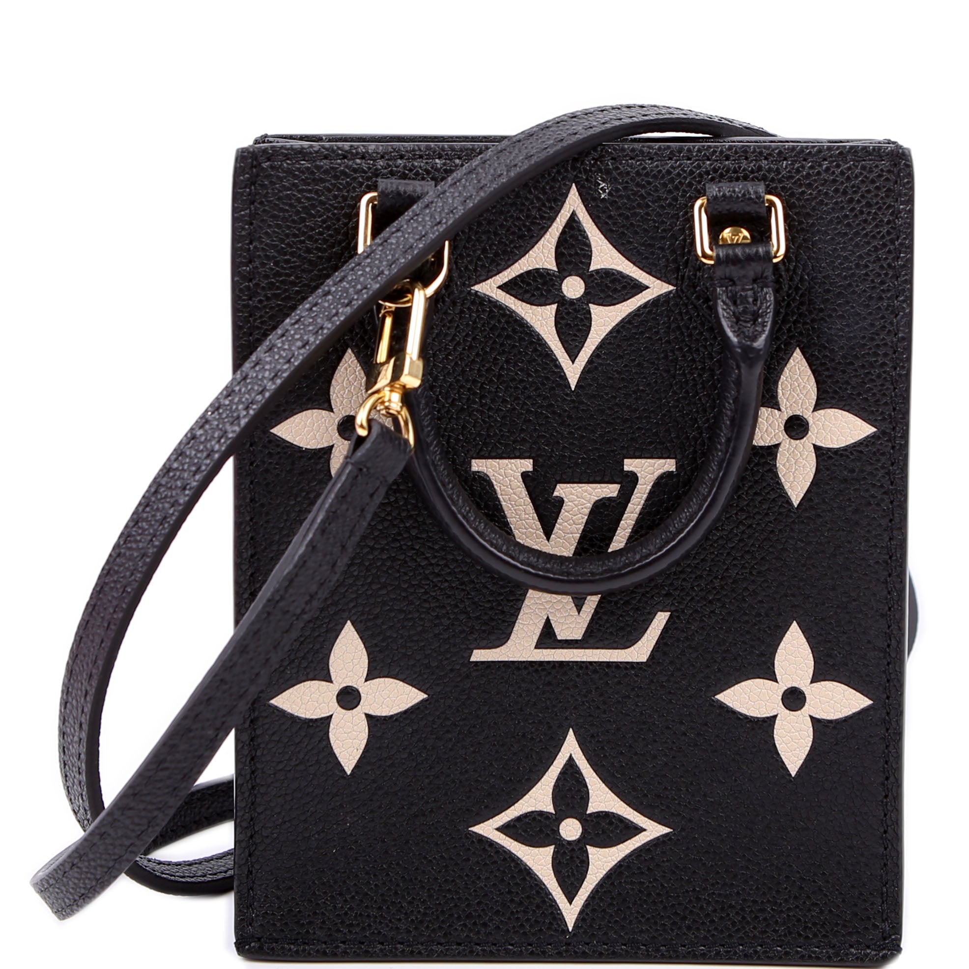 Louis Vuitton Petite Sac Plat Bicolor Empreinte Black/Cream