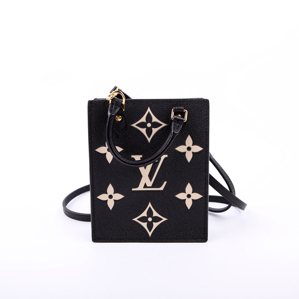 Louis Vuitton Petite Sac Plat Bicolor Empreinte Black/Cream
