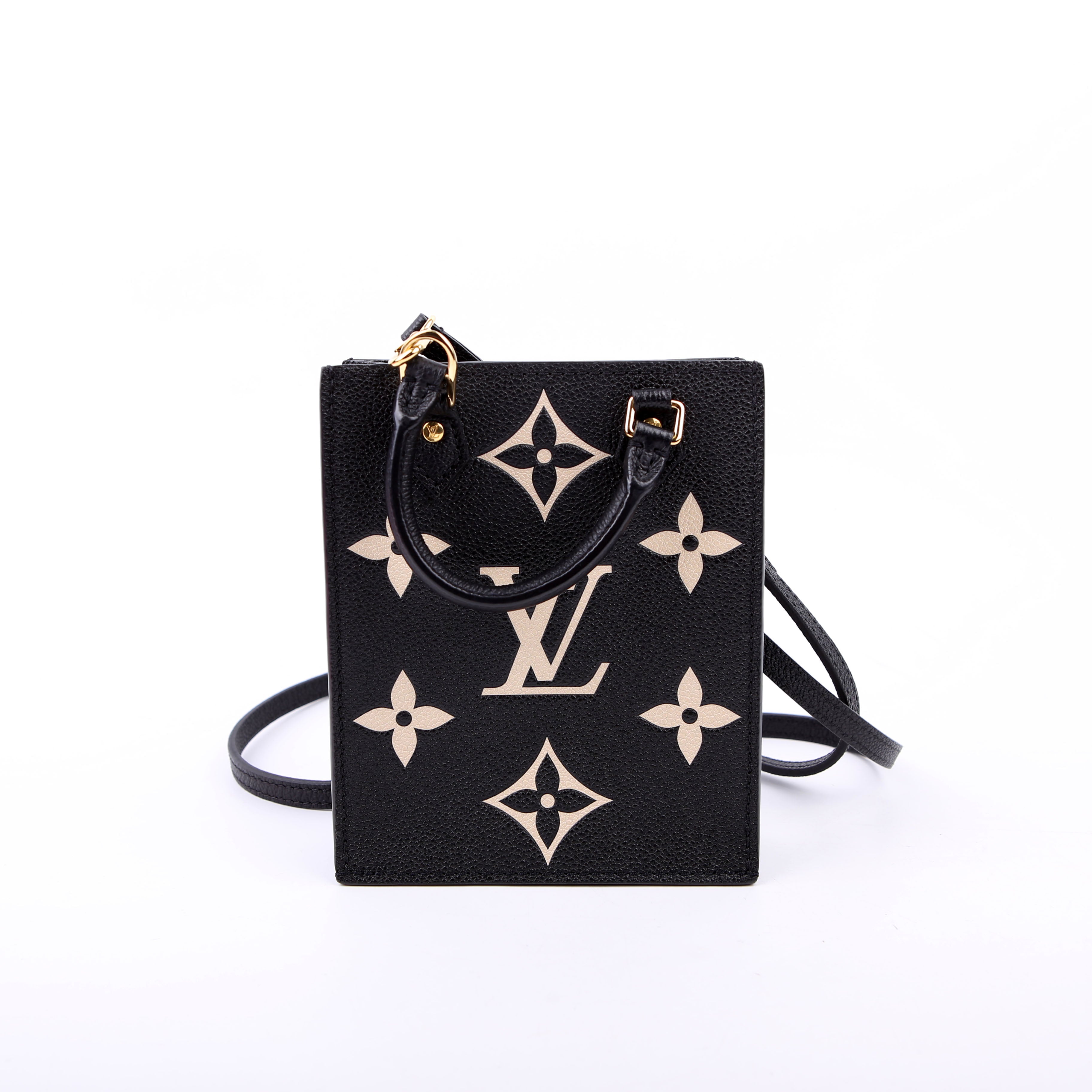 Louis Vuitton Petite Sac Plat Bicolor Empreinte Black/Cream