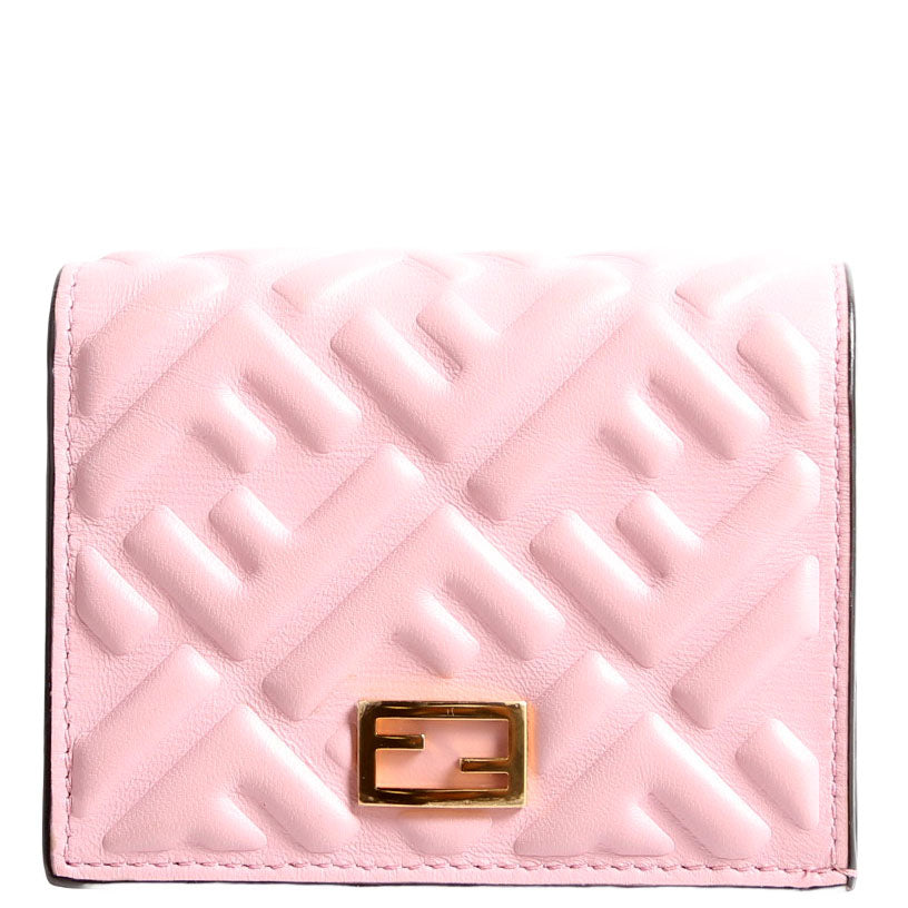 Fendi FF Embossed Card Holder Wallet