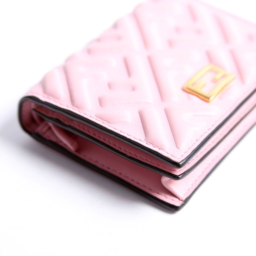 Fendi FF Embossed Card Holder Wallet
