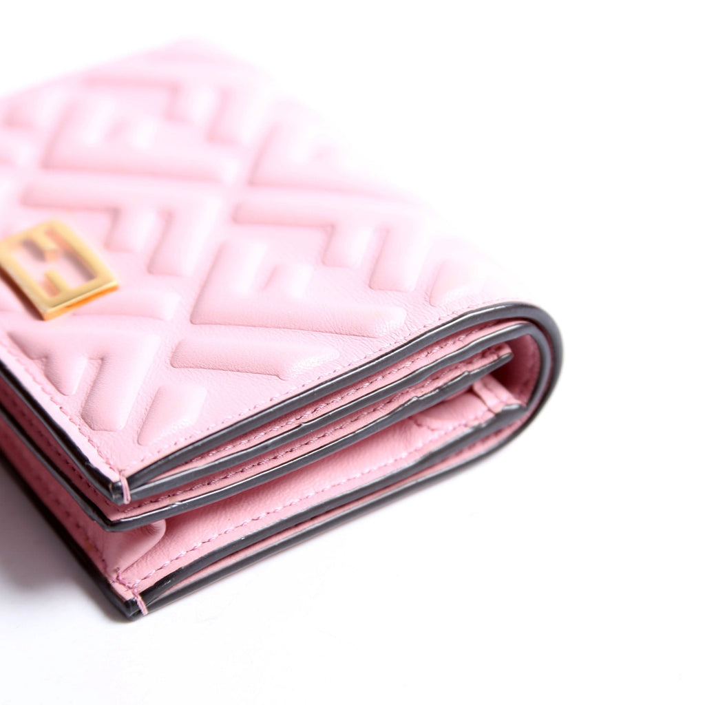 Fendi FF Embossed Card Holder Wallet