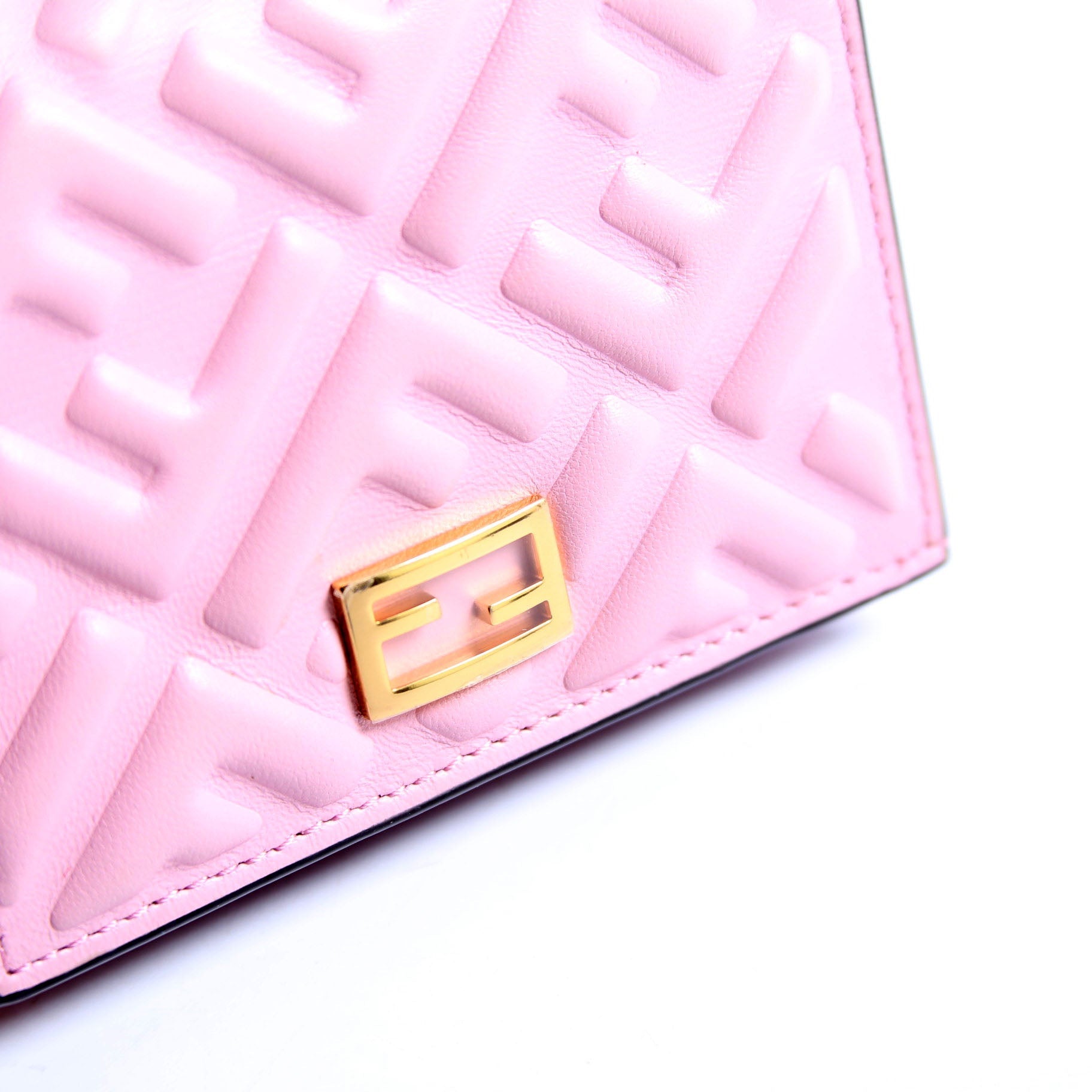 Fendi FF Embossed Card Holder Wallet