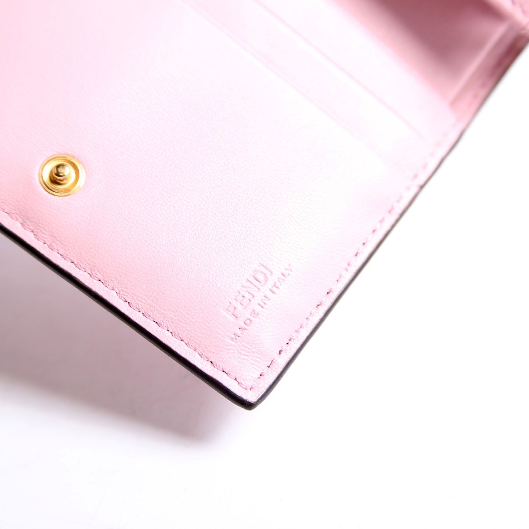 Fendi FF Embossed Card Holder Wallet