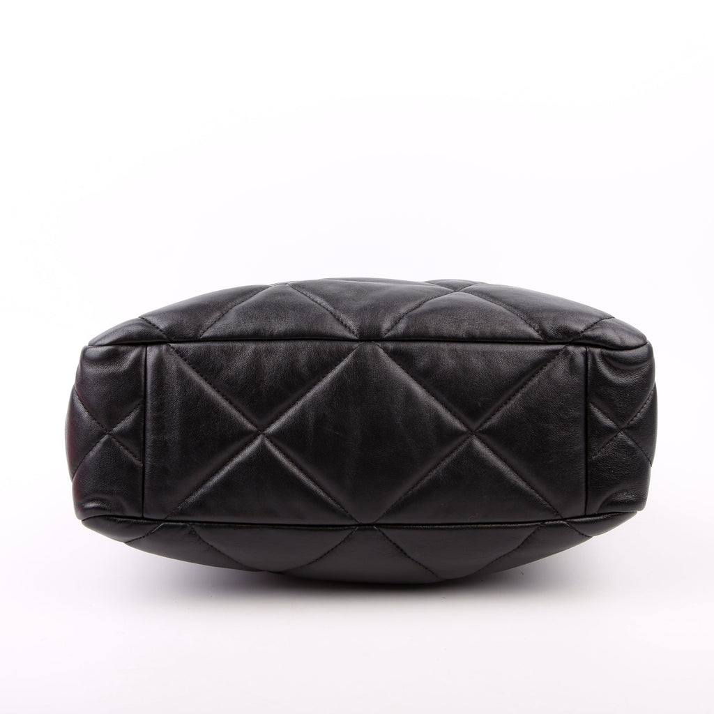 Chanel Chanel 19 Quilted Goatskin N/S Shopping Tote Black