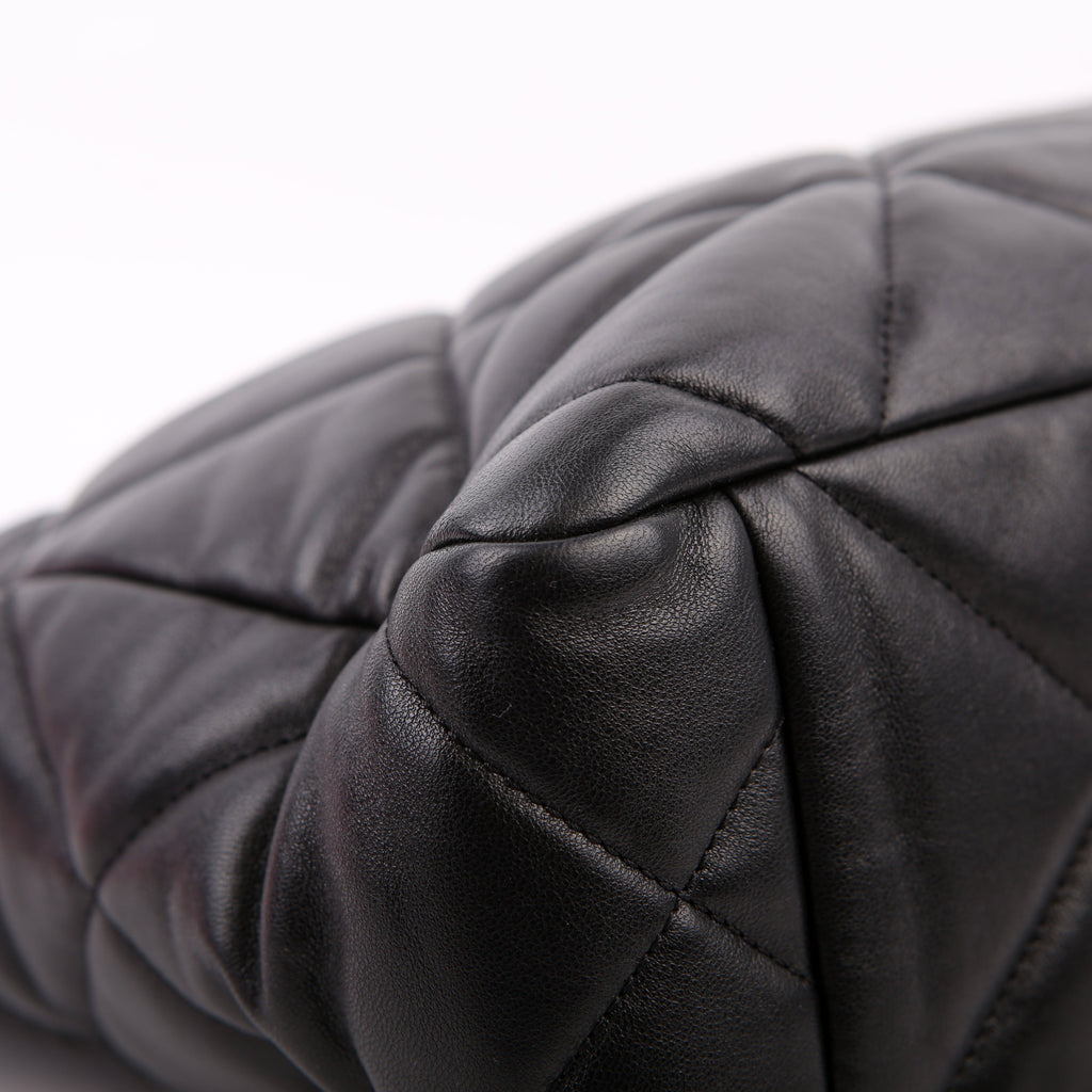 Chanel Chanel 19 Quilted Goatskin N/S Shopping Tote Black