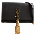 Saint Laurent Kate Tassel Chain Wallet 452159 Black