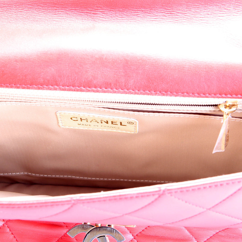 Chanel Golden Class Large Flap Bag Quilted Lambskin 19M Red
