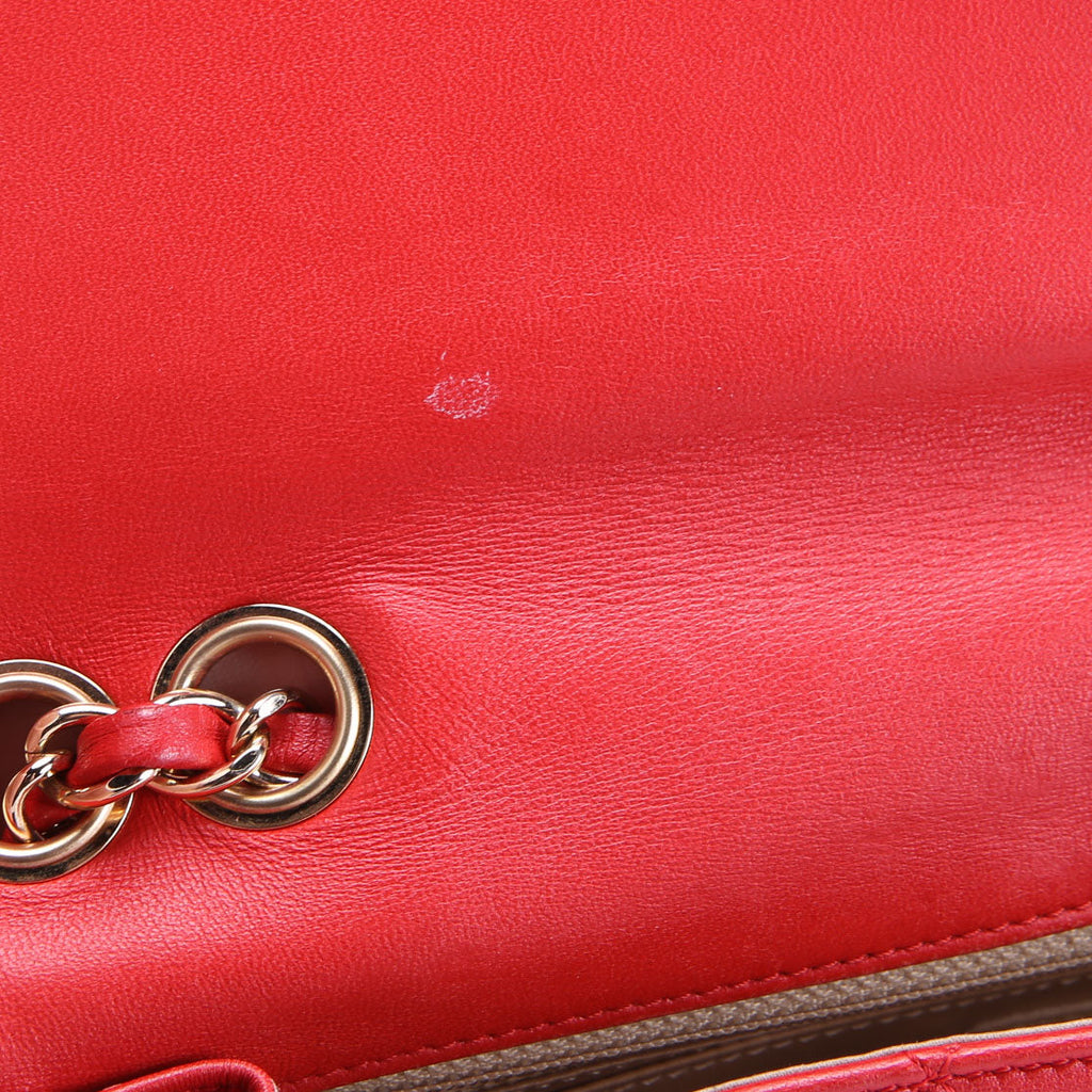 Chanel Golden Class Large Flap Bag Quilted Lambskin 19M Red