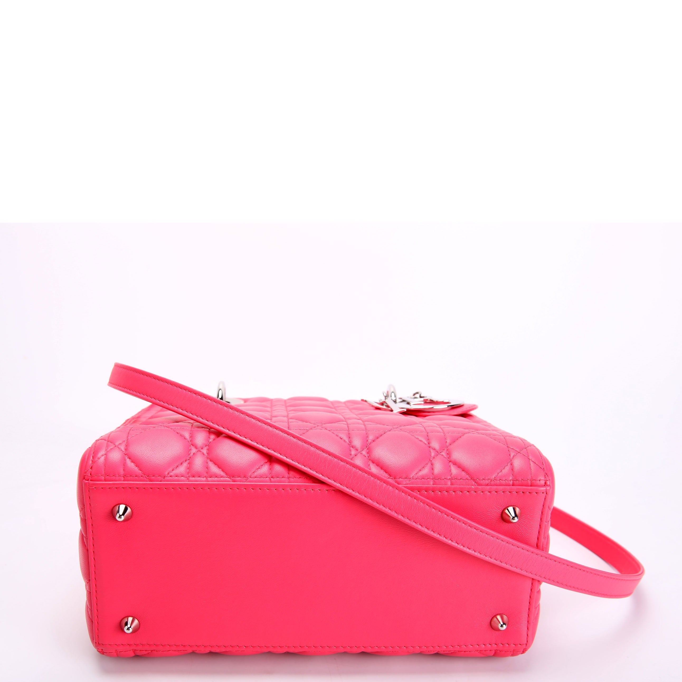 Christian Dior Lady Dior Medium Lambskin Pink